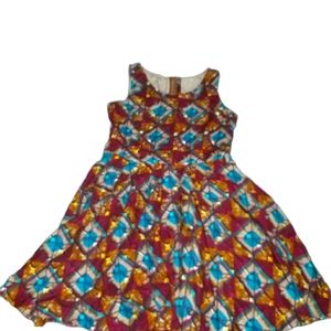 Uniform print Ankara dress